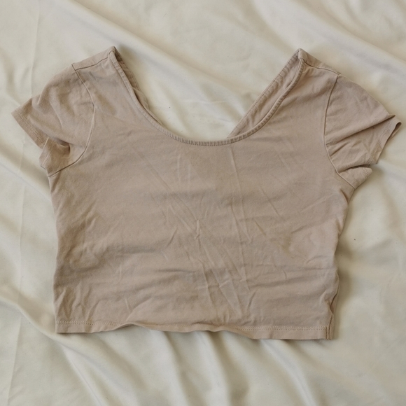 Beige Crop Top - Picture 1 of 2